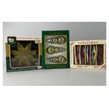 Three Boxed Sets of Christmas Decorations