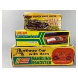 Vintage Toy Car Set with Boxes