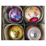 Vintage Glass Christmas Ornaments Set