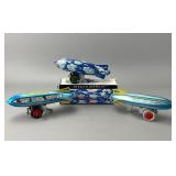 Set of Three Tin Litho Toy Zeppelins