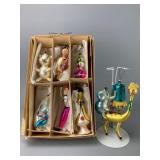 Italian Glass Christmas Ornaments Set