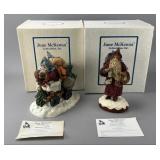 June McKenna Santa Figurines, Pair