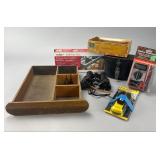 Assorted Tools, Zeiss Binoculars, and Accessories