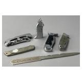 Collection of Folding Knives and Letter Opener