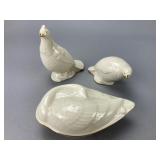 Lenox Ceramic Bird Shakers & Dish