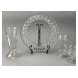 Pressed Glass Plate with Design