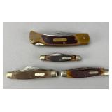 Old Timer Folding Pocket Knives Set