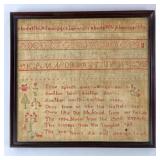 Mid 19th C. Sampler 'Sarah Ann Gayford...Aged 10'