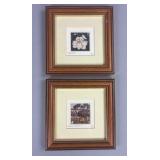 Pair of Framed 'America in Miniature' 1997 Prints