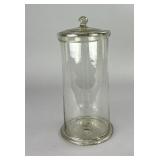 Antique Glass Apothecary Jar, 13' Tall