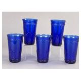 5 Toscany 'Alexandra Blue' Cobalt Glass Tumblers