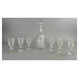 MMA 7-Piece Pressed Glass Beverage Set, 4'