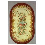 Victorian Cottage Style Oval Hooked Rug 5' x 2ï¿½10ï¿½