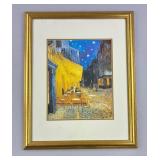 Framed Copy of Van Gogh's ï¿½Cafï¿½ Terrace at Nightï¿½