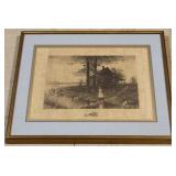 Late 1800s Benj Lander engraving - signed