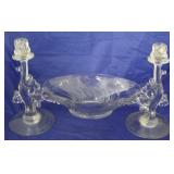 Heisey Grape Cluster 3 pc console set