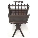Victorian stick & ball carved magazine rack