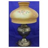 Electrified brass base oil lamp