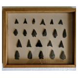 Shadow Box of Arrowheads