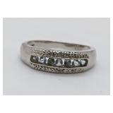 Baby Swiss Blue Topaz & Diamond Sterling Silver