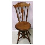 Spindle back organ stool