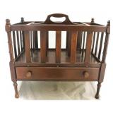 Bamboo style mahogany canterbury