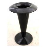 Black glass vase