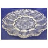 Vintage glass deviled egg plate