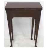 Lift top Queen Anne game table in mahogany