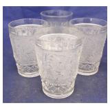 Flat bottom glass tumblers