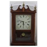 Mason Sullivan Co wood clock w/ brass finials