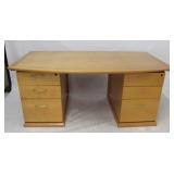 6-Drawer Wood Desk