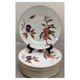 9 Royal Worchester Evesham 10" dinner plates
