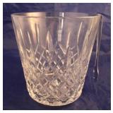 Waterford crystal ice bucket w/ tongs