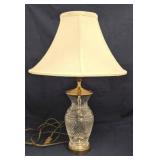 Waterford Crystal Lamp w/ Shade - 21 1/2" tall