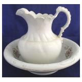 Admiral ceramic pitcher & bowl set