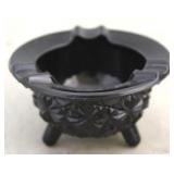 Black glass ash tray