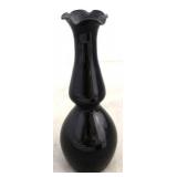 Black glass vase
