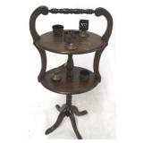 Vintage mahogany smoking stand