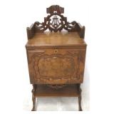 Victorian carved fall front sheet music stand