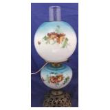 Painted & electrified oil lamp