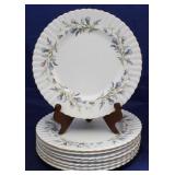 8 Royal Albert Brigadoon 10 1/4" dinner plates