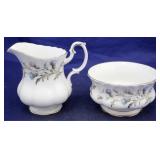 Royal Albert Brigadoon creamer & sugar