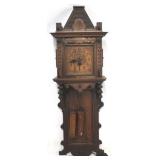 Antique German carved wall clock