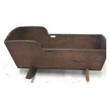 Vintage wooden baby cradle