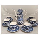 Willow blue tea set