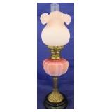 Peachblow glass vintage lamp