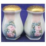 Pair porcelain salt & pepper shakers