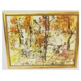 Oil on board painting