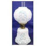 Milk glass oil lamp